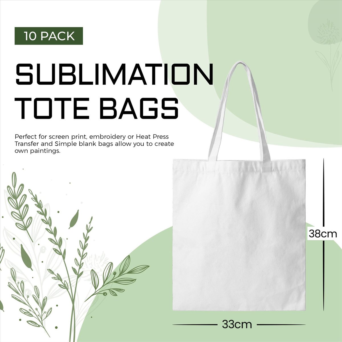 Tote Bag Sublimation - ABJS Sublimation Tote Bags Blanks 15