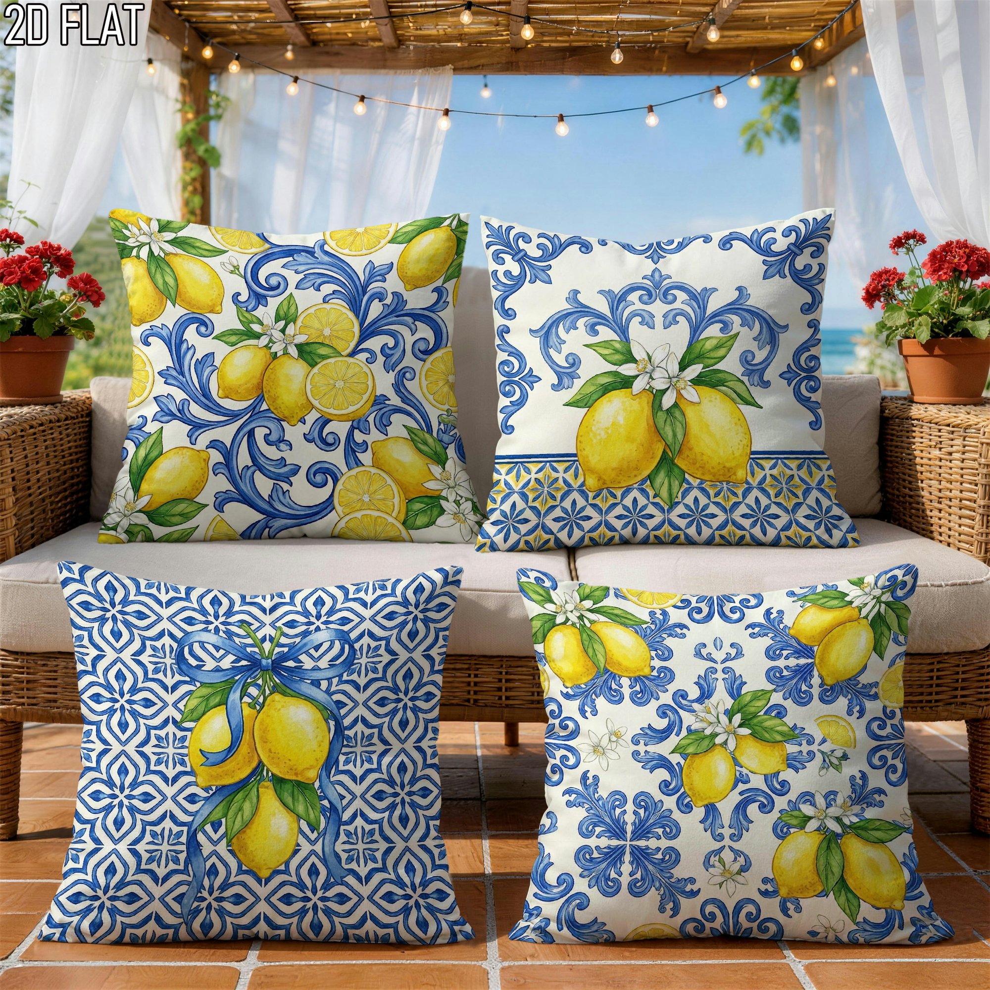4Pcs Italian Summer Style Thro - Ceramic Tile Blank recensie en prijs