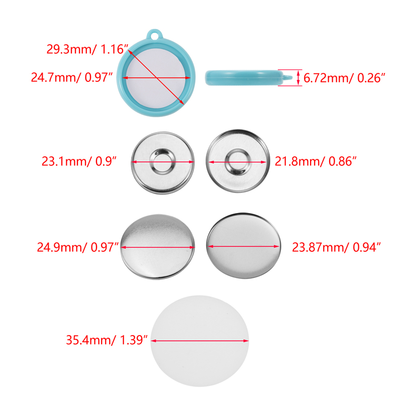 50Pcs/Set DIY Double-Side Key  - Button Badge Blank recensie en prijs