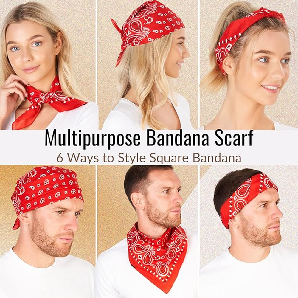 Hip Hop Cowboy Paisley Scarf L - Bandana Blank White recensie en prijs