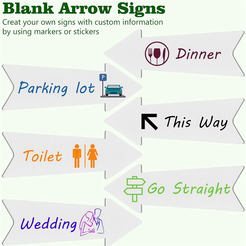 HRBAJ-Directional Arrows Signs - Yard Sign Blank recensie en prijs