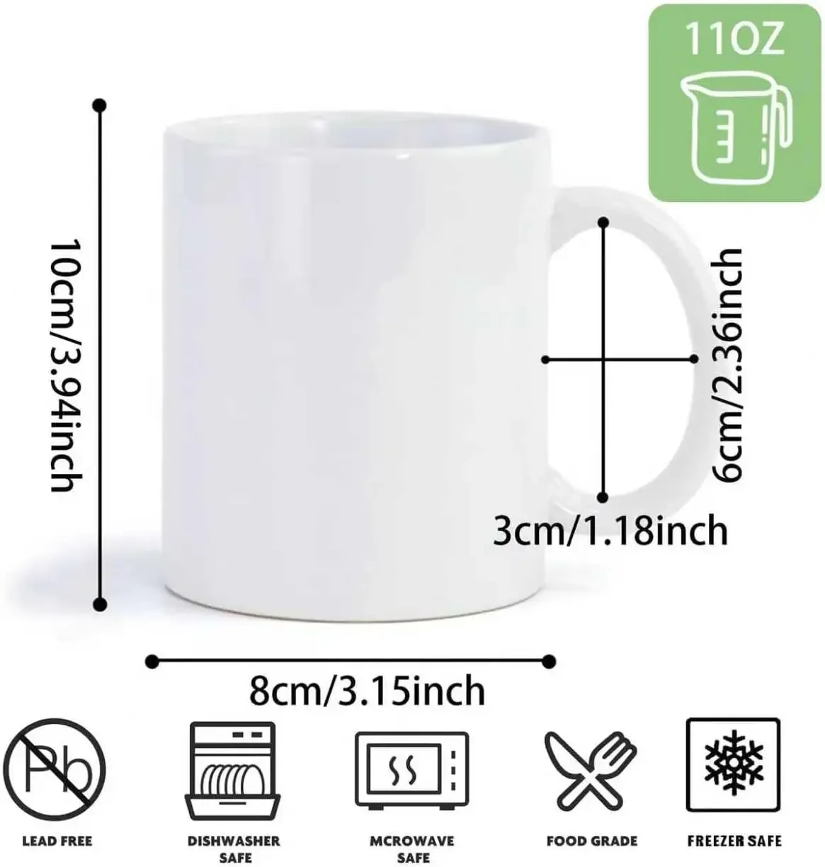 36pcs Sublimation Mugs, 11oz W - Sublimation Mug White recensie en prijs