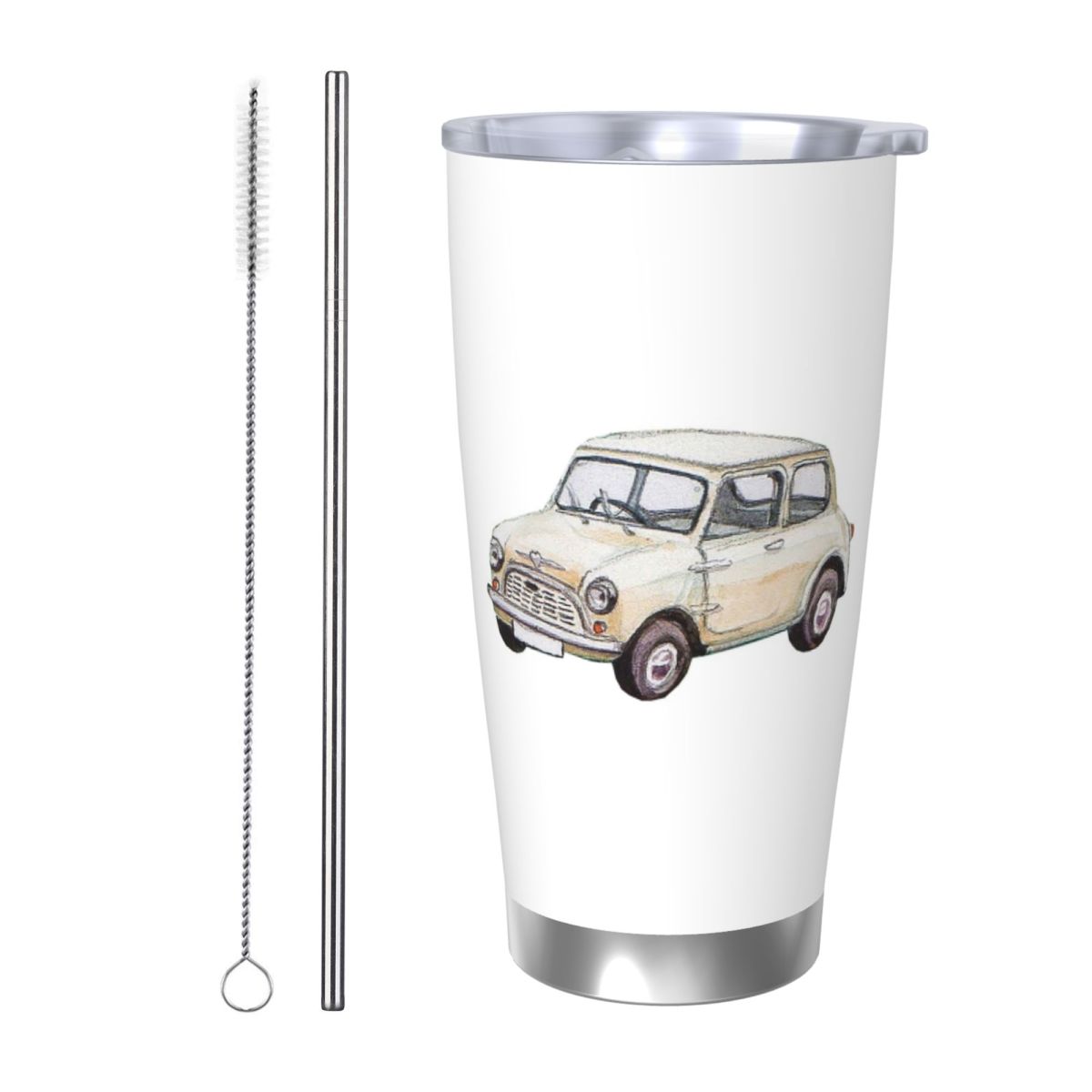 Classic White Mini Cooper In W - Tumbler 20Oz White recensie en prijs