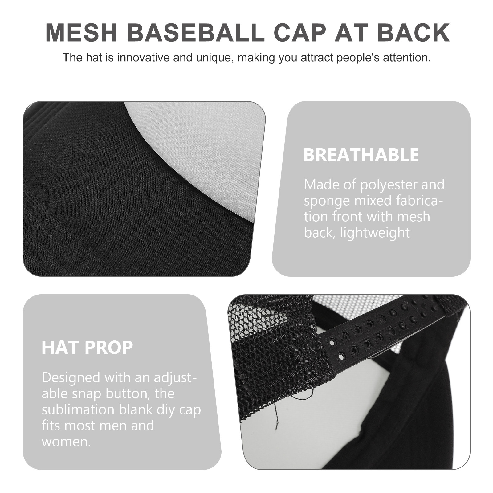 10Pcs Blank Mesh Baseball Caps - Hat Sublimation Blank recensie en prijs