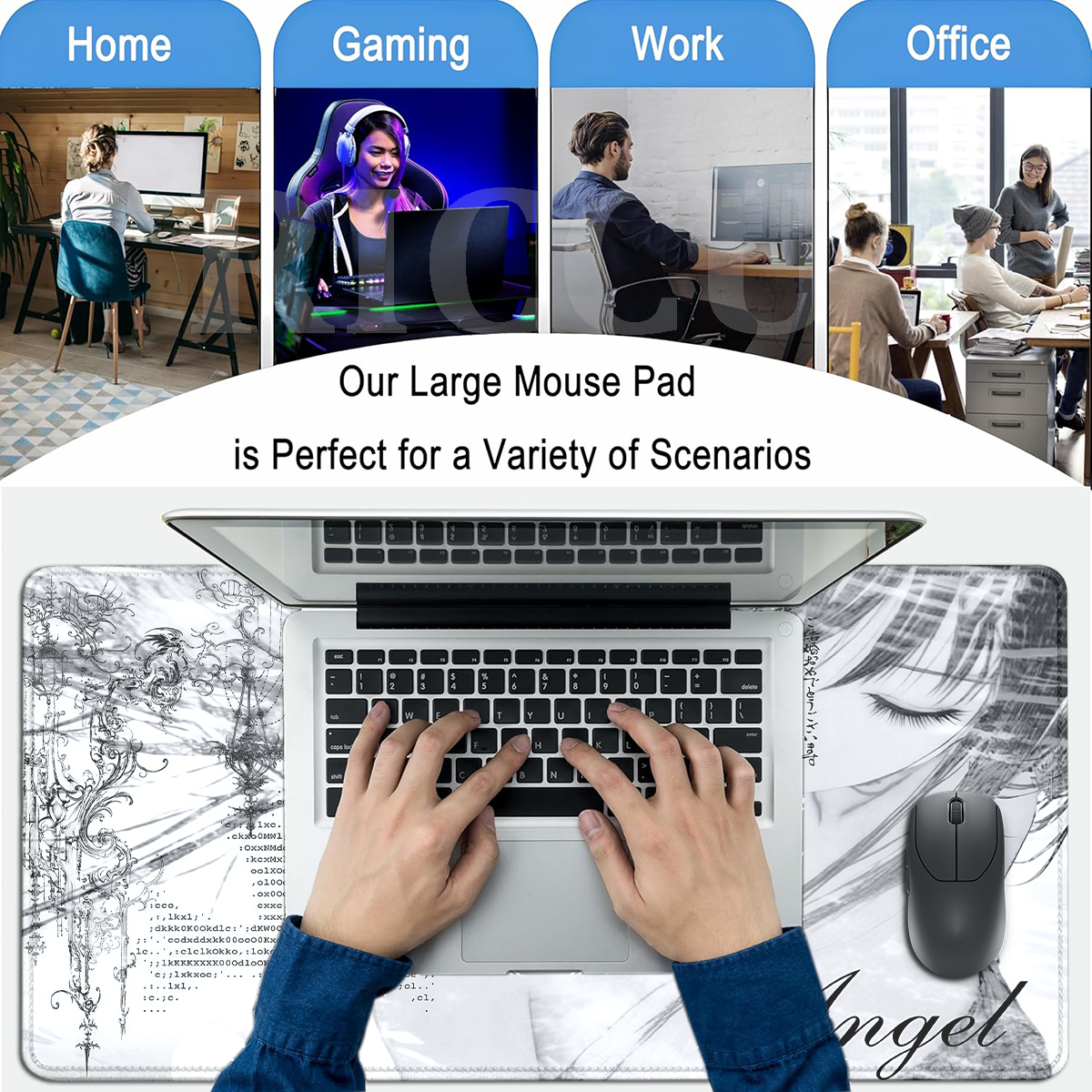Anime Aesthetics Mousepad Blac - Mouse Pad Blank Sublimation recensie en prijs