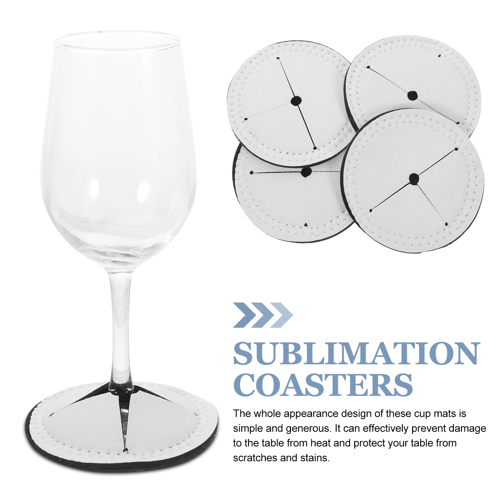 4Pcs DIY Red Wine Cup Coasters - Coaster Sublimation Blank recensie en prijs