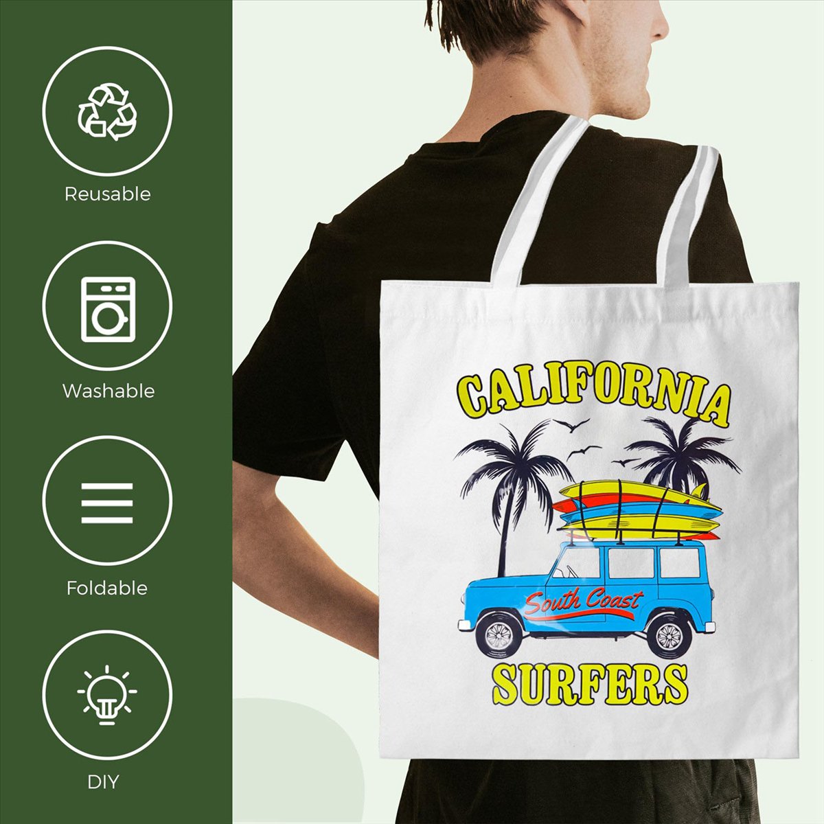 ABJS Sublimation Tote Bags Bla - Tote Bag Sublimation recensie en prijs