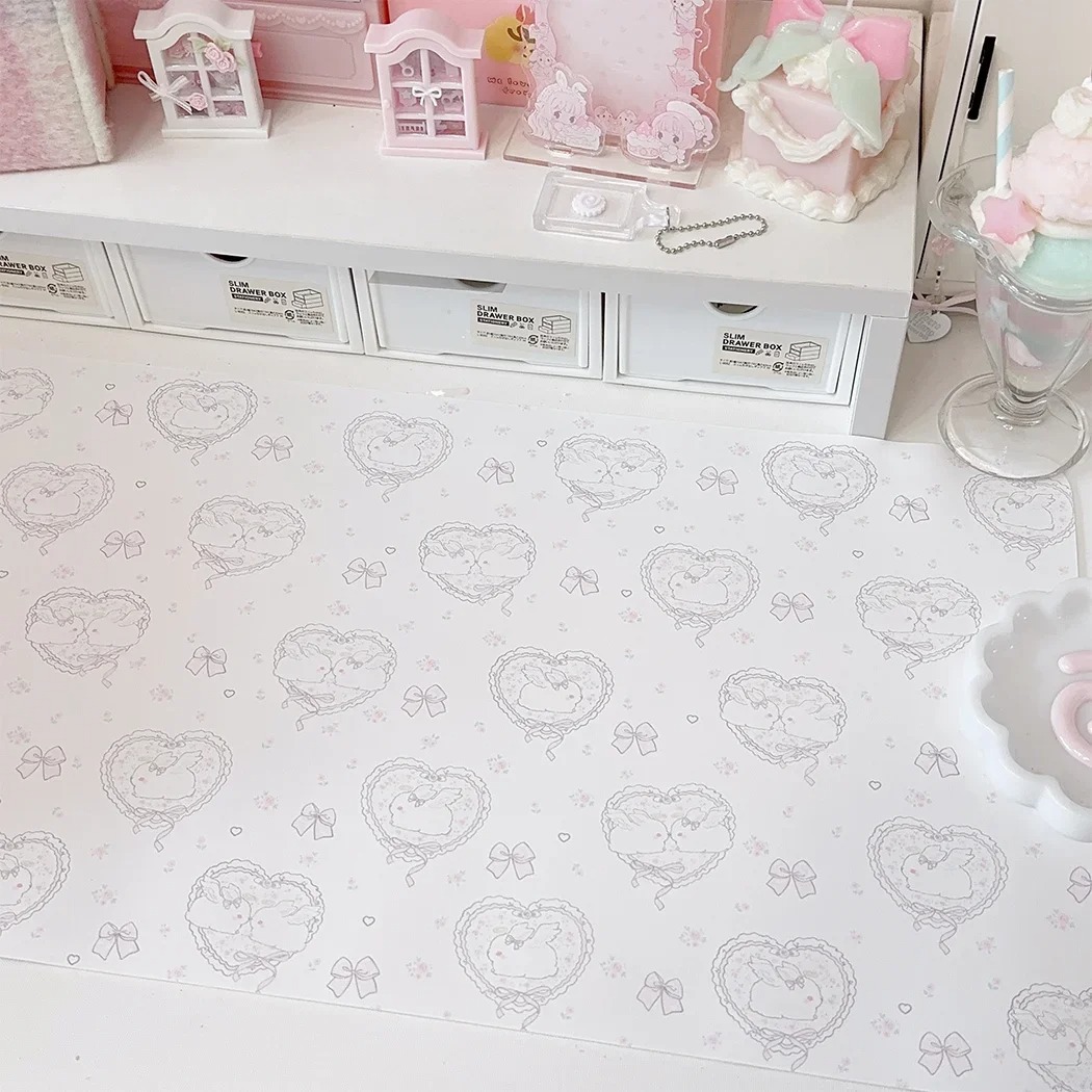 Kawaii Pink Rabbit Leather Des - Mouse Pad Blank Sublimation recensie en prijs