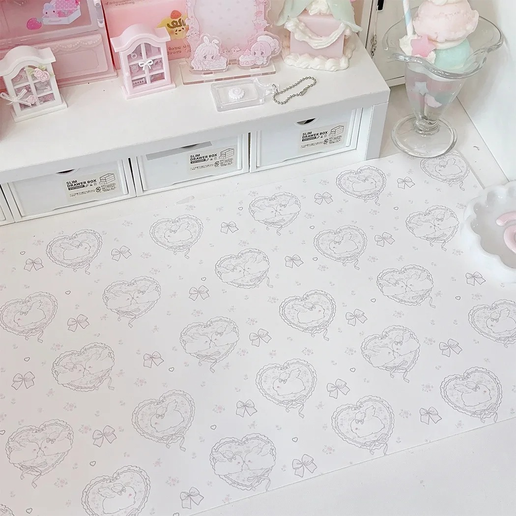 Kawaii Pink Rabbit Leather Des - Mouse Pad Blank Sublimation recensie en prijs