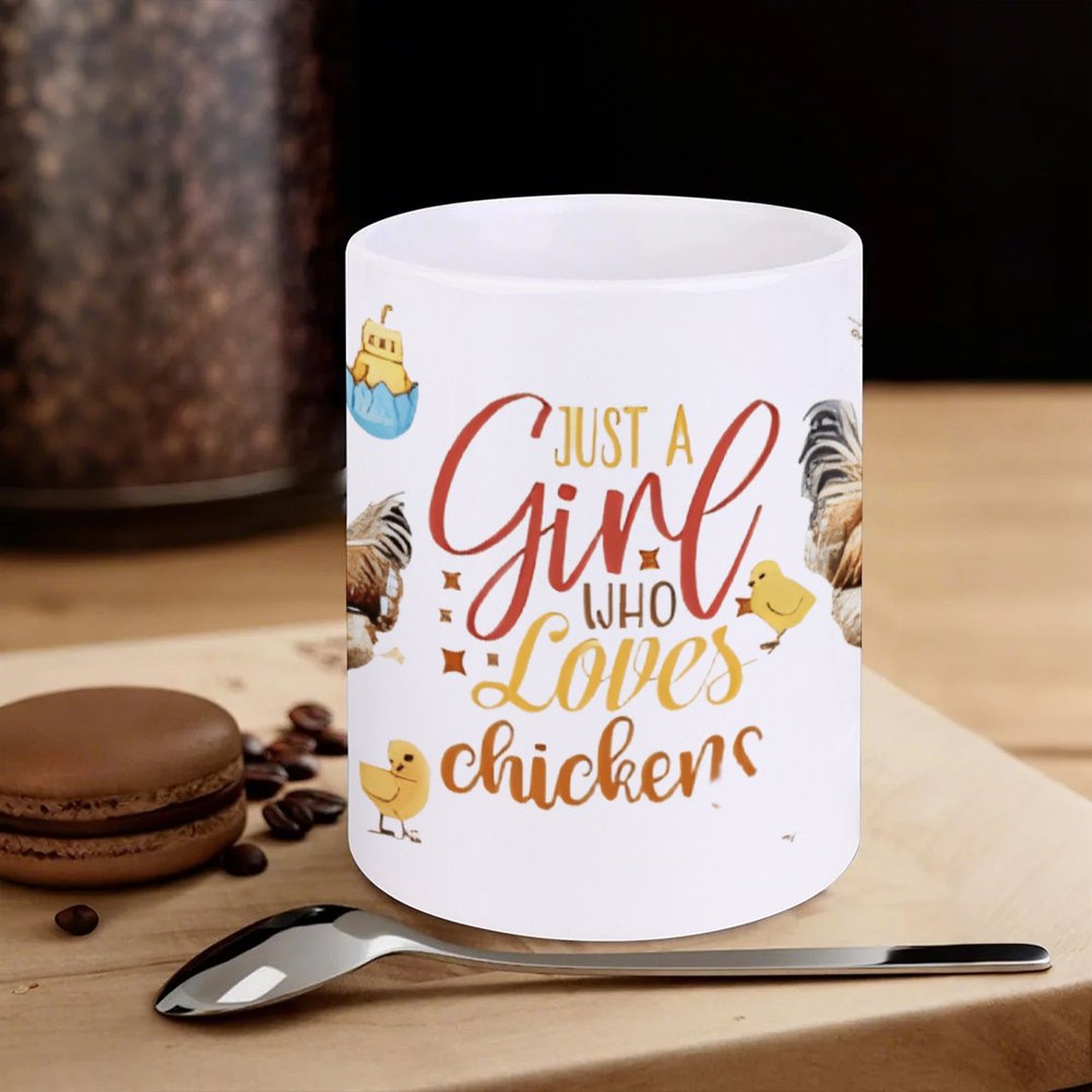 Just A Girl Who Loves Chickens - Sublimation Mug White recensie en prijs