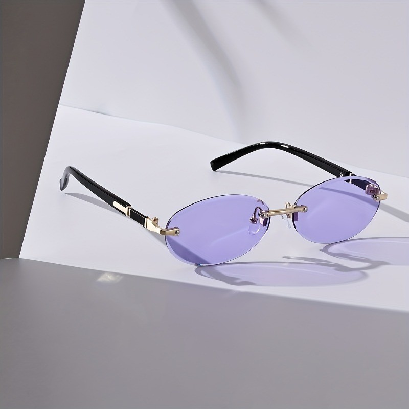 Sexy Small Oval Punk Sunglasse - Metal Photo Panel recensie en prijs