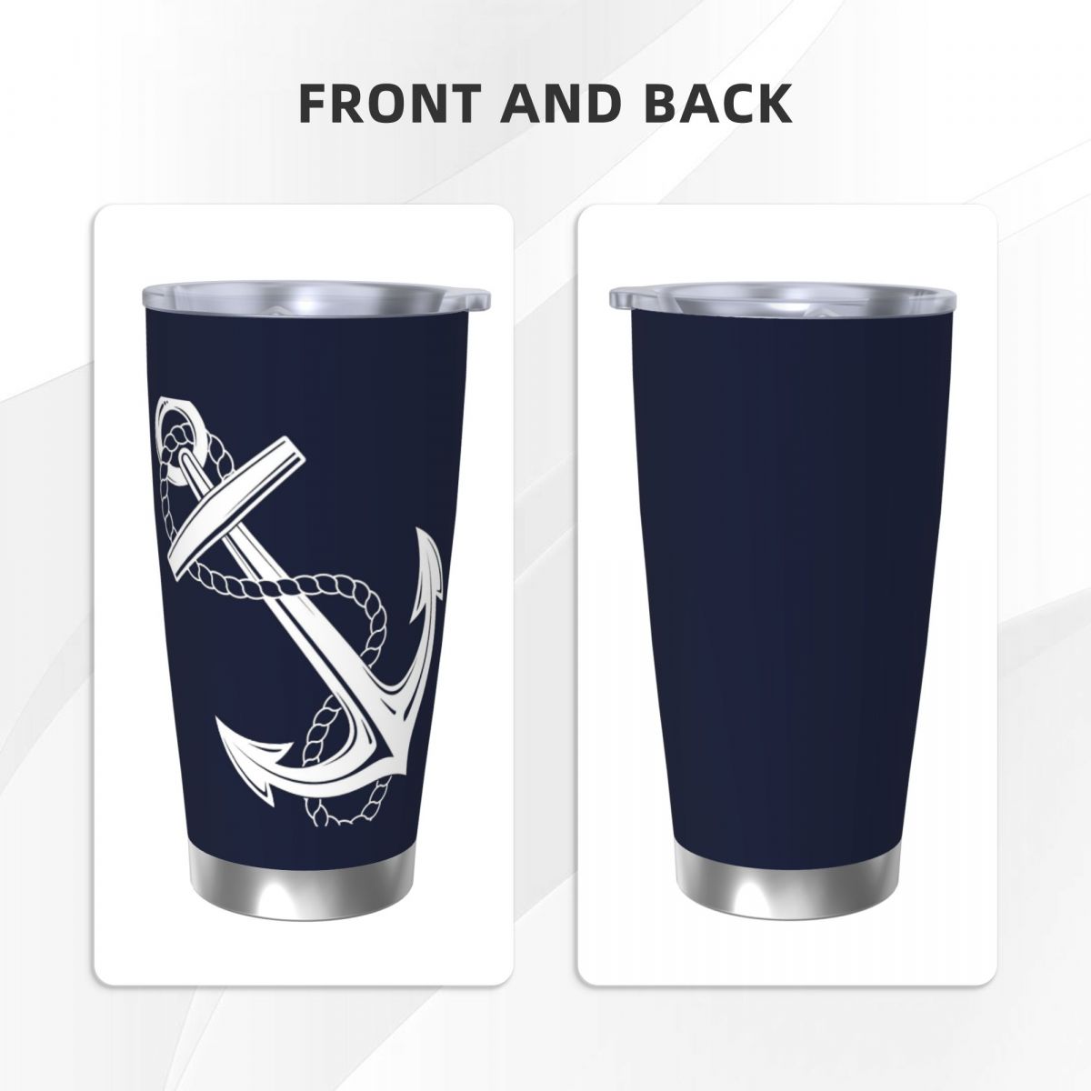 Anchor Nautical White & Navy S - Tumbler 20Oz White recensie en prijs